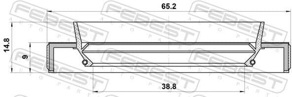 Shaft Seal, drive shaft 95HBY-40650915R - image 2
