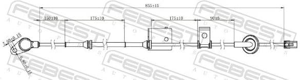 Sensor, wheel speed 12606-010 - image 2