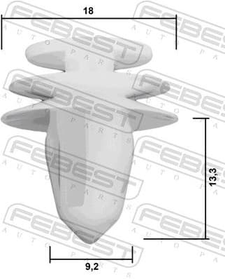 Clip, trim/protection strip 88570-132 - image 2
