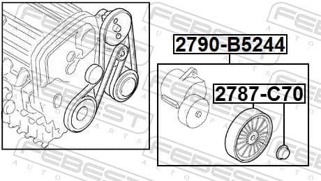 Belt Tensioner, V-ribbed belt 2790-B5244 - image 2