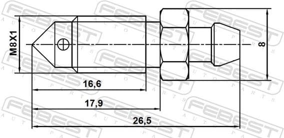 Bleeder Screw/Valve, brake caliper 8870-008