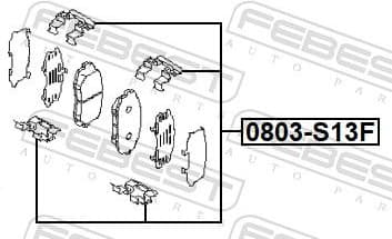 Accessory Kit, disc brake pad 0803-S13F - image 2