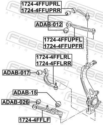 Control/Trailing Arm, wheel suspension 1724-4FFUPRR