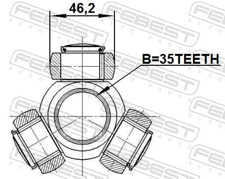 Spider Assembly, drive shaft 2216-MQ4 - image 2