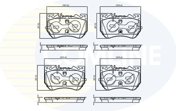 Brake Pad Set, disc brake CBP04016
