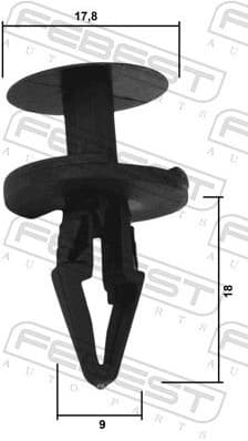 Clip, trim/protection strip 88570-153 - image 2