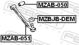 Mounting, control/trailing arm MZAB-050 - image 2