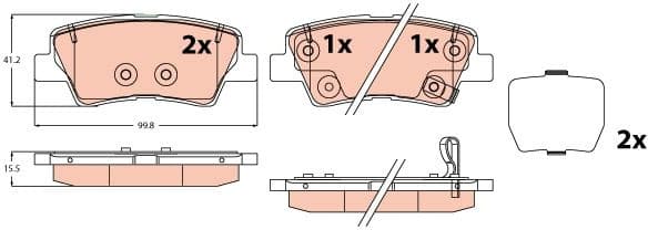 Brake Pad Set, disc brake GDB2309