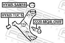 Mounting, control/trailing arm HYAB-SAN18 - image 2
