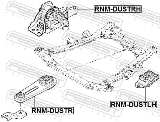 Mounting, manual transmission RNM-DUSTLH - image 2