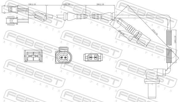 Sensor, wheel speed 23606-010 - image 2