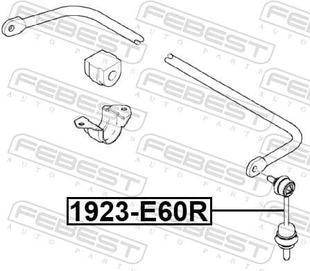 Link/Coupling Rod, stabiliser bar 1923-E60R - image 2