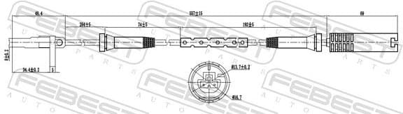 Sensor, wheel speed 19606-003 - image 2