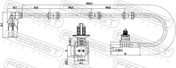 Sensor, wheel speed 16606-007 - image 2