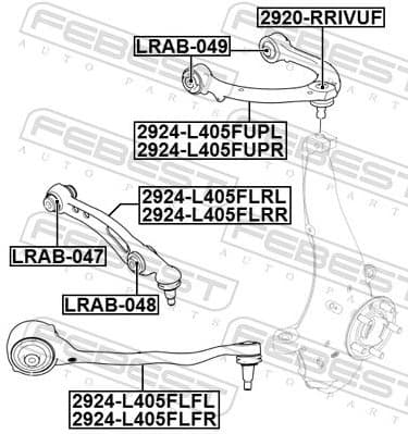 Control/Trailing Arm, wheel suspension 2924-L405FLRR