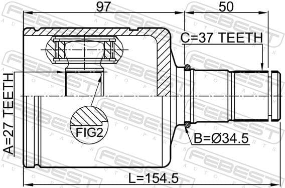 Joint Kit, drive shaft 2311-T6ATLH - image 2