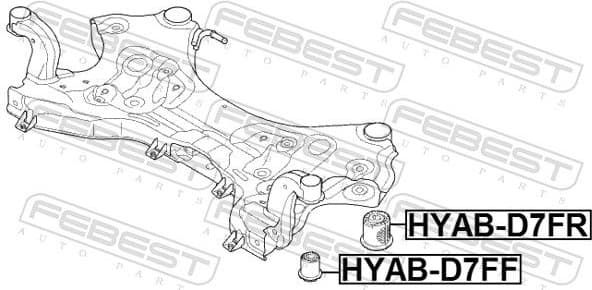 Bushing, axle beam HYAB-D7FR - image 2