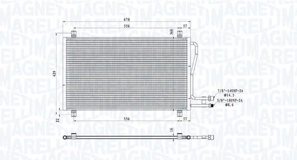 Condenser, air conditioning 350203913000 - image 2