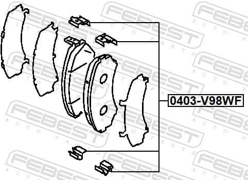 Accessory Kit, disc brake pad 0403-V98WF - image 2