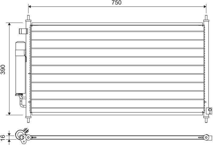 Condenser, air conditioning 822704