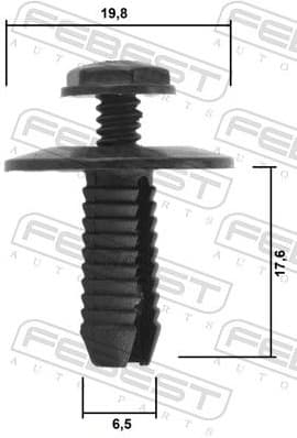 Clip, trim/protection strip 88570-177