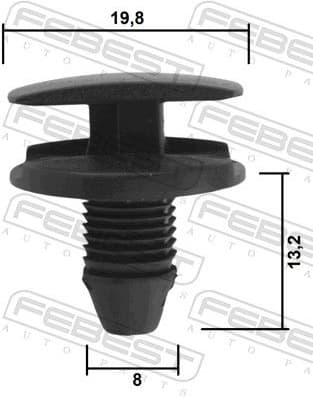 Clip, trim/protection strip 88570-209 - image 2