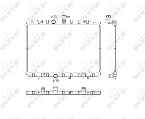 Radiator, engine cooling 53762