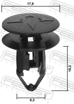 Clip, trim/protection strip 88570-221