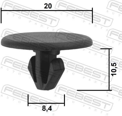 Clip, trim/protection strip 88570-217 - image 2