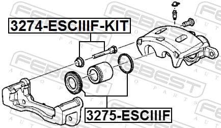 Guide Bolt, brake caliper 3274-ESCIIIF-KIT - image 2