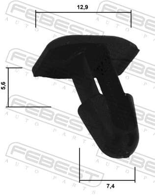 Clip, trim/protection strip 88570-091 - image 2