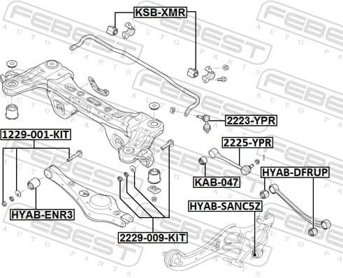 Control/Trailing Arm, wheel suspension 2225-YPR - image 2