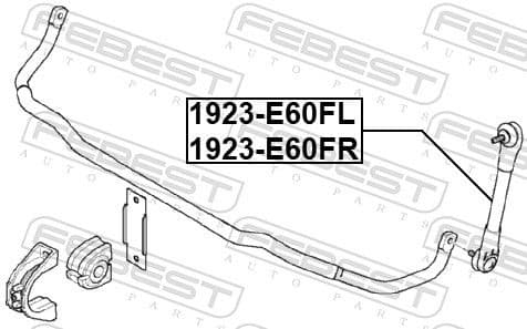 Link/Coupling Rod, stabiliser bar 1923-E60FR