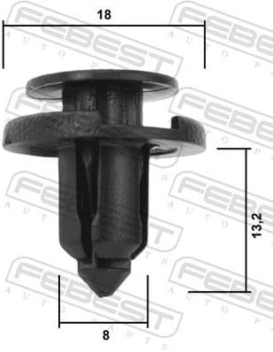 Clip, trim/protection strip 88570-092 - image 2