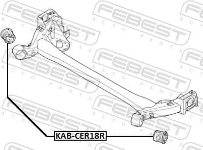 Bushing, axle beam KAB-CER18R - image 2