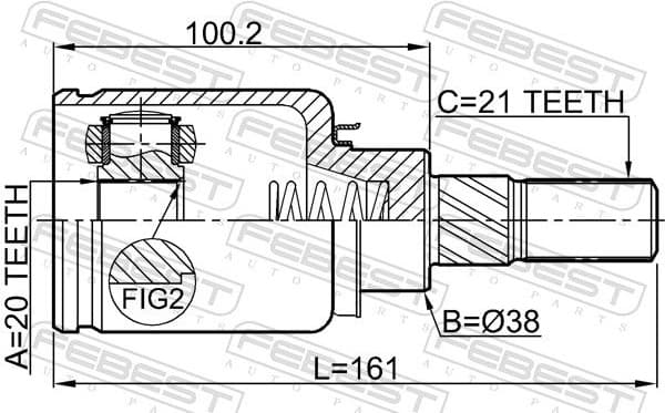 Joint Kit, drive shaft 2411-ARKR - image 2