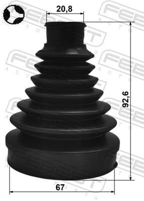 Bellow, drive shaft 1215P-TUCD7T - image 2