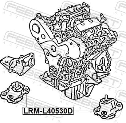 Mounting, engine LRM-L40530D - image 2