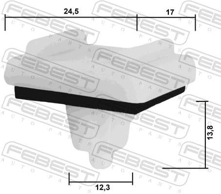 Clip, trim/protection strip 88570-012 - image 2