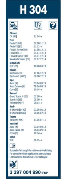 Wiper blade BOSCH, 1psc 3397004990 - image 2