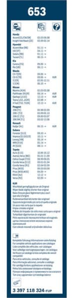 Wiper blade set BOSCH 2psc 3397118324 - image 2