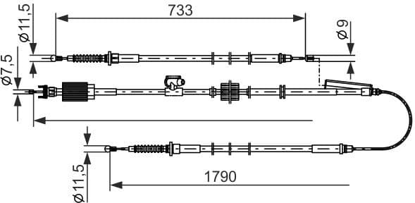 Cable Pull, parking brake 1 987 482 803 - image 2