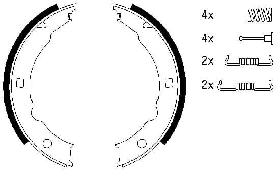 Brake Shoe Set, parking brake 0986487579 - image 6