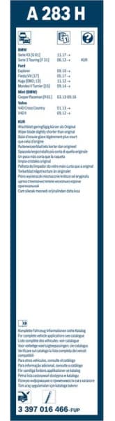 Wiper blade BOSCH, 1psc 3397016466 - image 9