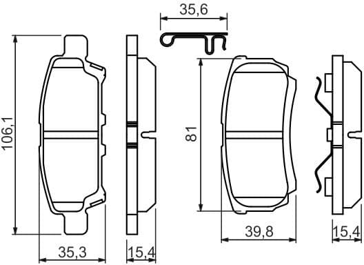 Brake Pad Set, disc brake 0986494502 - image 3
