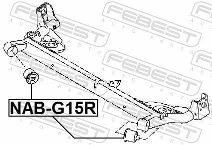 Bushing, axle beam NAB-G15R