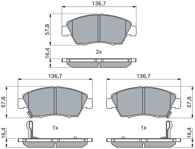 Brake Pad Set, disc brake 0986461759 - image 10