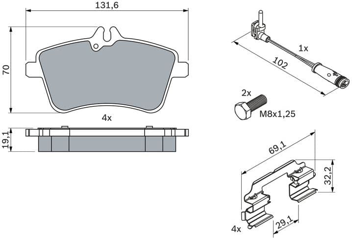 Brake Pad Set, disc brake 0986494085 - image 7