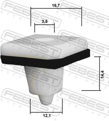 Clip, trim/protection strip 88570-190