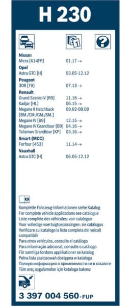 Wiper blade BOSCH, 1psc 3397004560 - image 2